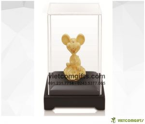 Quà Tặng Biểu Trưng Chuột Mạ Vàng 24K