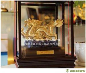 Quà Tặng Biểu Trưng Rồng Mạ Vàng 24K