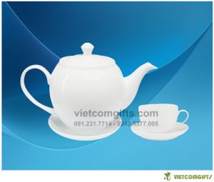 Quà Tặng Ấm Chén Sứ Bát Tràng 01